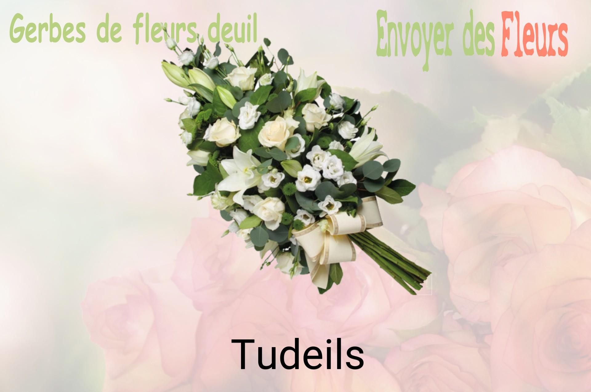 Gerbe de fleurs de deuil livrée à Tudeils